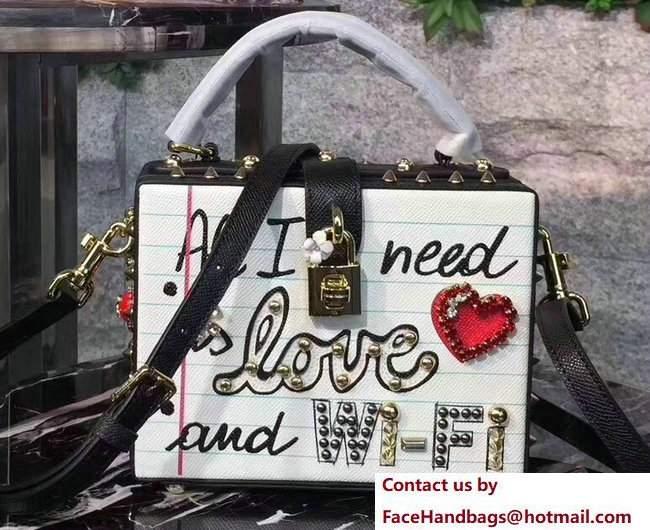 Dolce & Gabbana All I Need Is Love and Wi-Fi Small Box Bag 2017